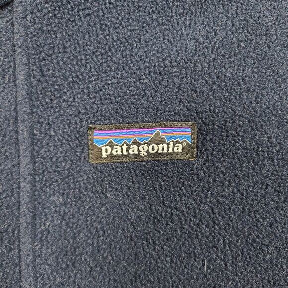 Patagonia Synchilla Fleece Poncho Womens XS/S Blue Hooded Jacket Cape Pullover - Picture 3 of 12